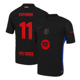 Barcelona RAPHINHA #11 Away Soccer Jersey Authentic 2024/25 - UCL Edition (Spotify Logo Without Text)